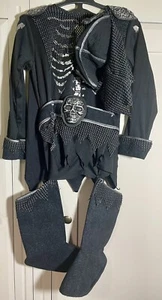 Kids Skull Knight Halloween Costume Age 7-8 Medieval Undead Skeleton Warrior New - Picture 1 of 18