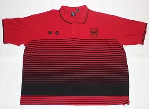 Knockout Jeans 6XL Men's Polo Red and Black Stripe - Picture 1 of 11