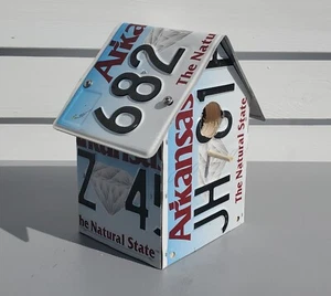 Arkansas The Natural State AR License Plate Bird House ~FastFreeShip~ - Picture 1 of 5