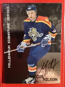 1999-00 Be a Player Millennium Autographs Marcus Nilson Silver Auto 115 Panthers - Picture 1 of 3
