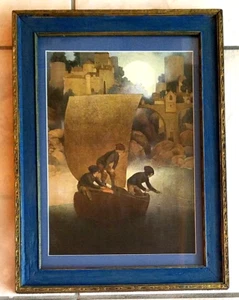 Fantastic Original Maxfield Parrish Print Titled "Wynken, Blynken And Nod c1905 - Picture 1 of 17