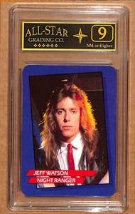 JEFF WATSON / NIGHT RANGER 1985 AGI ROCK STAR CONCERT CARDS #36 ASG 9