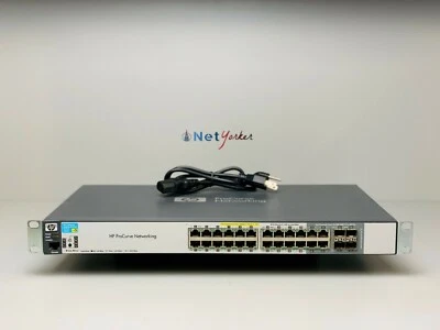 HP ProCurve J9299A 2520G-24-PoE 24 Port PoE Gigabit Switch - Same Day Shipping - Image 1 of 4