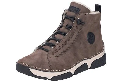 Rieker Boots Braun 45912-25 Damen Schuhe Winter Stiefel