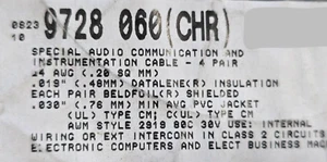 Belden 9728 24/4P Indiv. Shield Twist Pairs Datalene Low-Cap Computer Cable /5ft - Picture 1 of 7