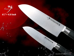Japanese Steel Santoku Vegetable knife 6.7" & 4.8" Kit Cookware Cutlery Clasic - Picture 1 of 6