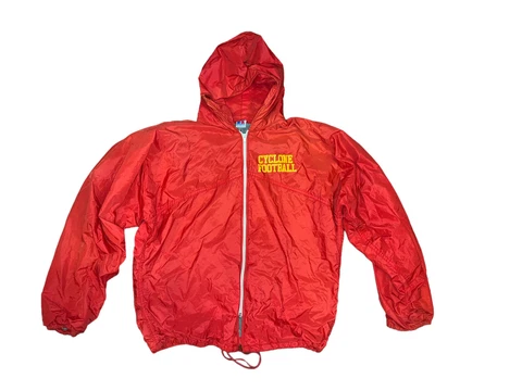 Vintage Iowa State Warmup XL Team Issued 70’s / 80’s Nylon Jacket Lined Sanders Cover
