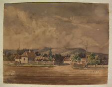 THOMAS ENDER `DORF, ANSICHT´ AQUARELL, SIGN. U. BEZEICH. (undeutl.), 1860