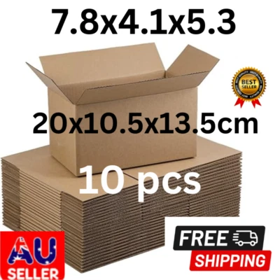 10pcs(Approx:8X5X4)Cardboard Paper Boxes Mailing Packing Shipping Box Corrugated - Image 1 of 3
