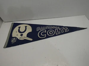 VINTAGE 1967 BALTIMORE COLTS NFL FOOTBALL ONE BAR HELMET PENNANT  - Picture 1 of 3