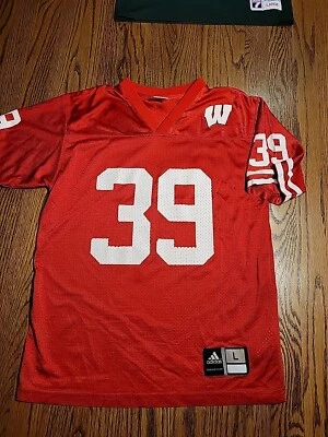 Adidas Wisconsin Badgers Jersey Youth Size Large 14-16 NCAA COLLEGE FOOTBALL  - Image 1 of 4
