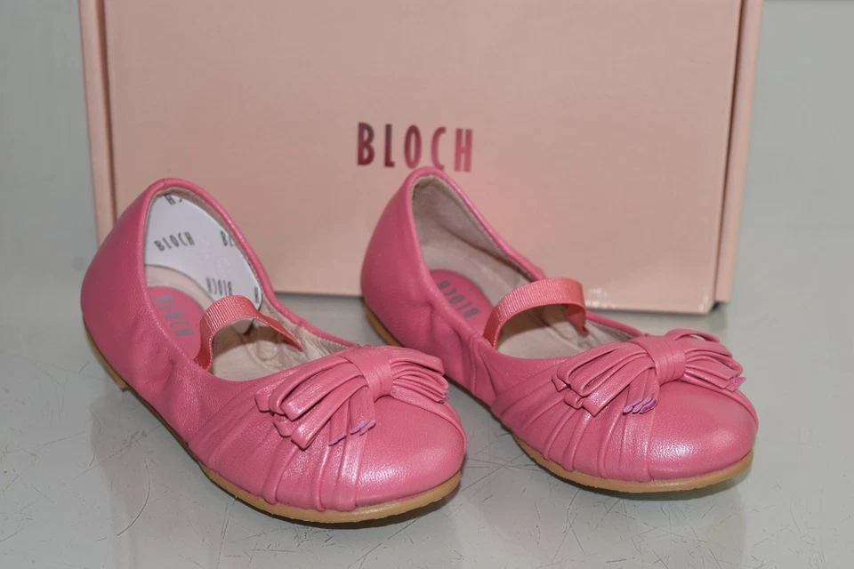Nuevo Bloch Niño Niña Planos Seraphina Rosa Perla Zapatos Moño 22 5.5 26 8.5 - Imagen 1 de 1