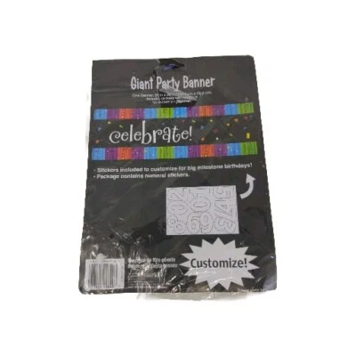 Giant Party Banner with Stickers and Numbers Milestone Celebrations Customizable - Image 1 of 4