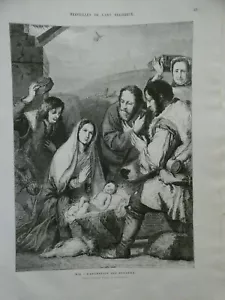 Merveille de l'art religieux 1873 adoration des bergers Ribera dit l'espagnolet - Picture 1 of 1