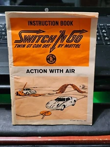 1965 Switch N Go Playset Mattel Original Manual 6" x 8" G.T. CAR SET - Picture 1 of 4