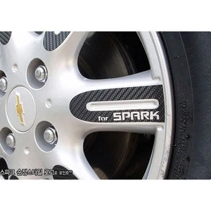 Carbon Tuning Wheel Mask decal Sticker set 14" for GM Chevrolet Spark 2011-2012 - Picture 1 of 2