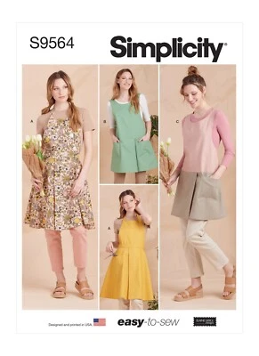 SIMPLICITY 9564 MISSES APRONS Sewing pattern in 3 Different styles Sizes XS - XL - Image 1 of 4