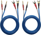 KK YB-ZB 1Pair Set(4 Spade Plug & 4 Banana Plug) Hifi OFC Speaker Wire, Spade Pl