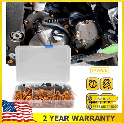 Body Screw Fits Yamaha YZF R6 R1 R6S YZF600R FZ6/R Gold Complete Fairing Bolt US - Image 1 of 4