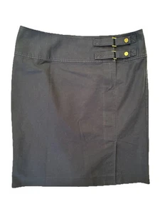 Ralph Lauren LRL Bleistiftrock Größe 14 blau silber seitliche Schnallen maritim Küste - Bild 1 von 13