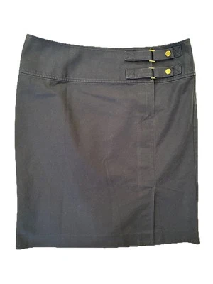 Ralph Lauren LRL Pencil Skirt Size 14 Blue Silver Side Buckles Nautical Coastal - Image 1 of 4