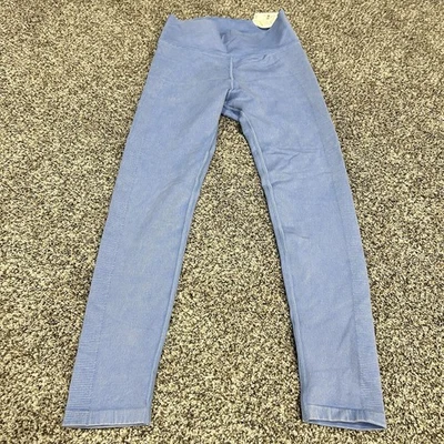 Leggings OFFLINE By Aerie para mujer medianos tiro alto acanalados sin costuras 7/8 azules $59 Foto 1 de 4