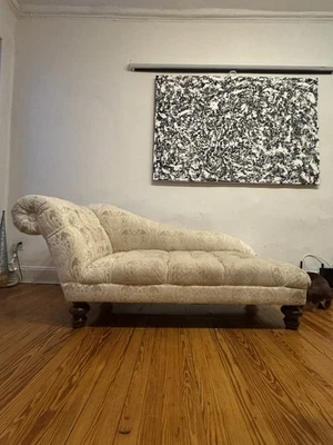 Linda espreguiçadeira vitoriana antiga - Imagem 1 de 4