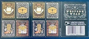 SoCo Stamps US Scott #5618b - Western Wear Booklet of 20 -2021 MNH - Picture 1 of 2