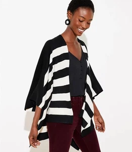Poncho a Rayas Ann Taylor LOFT XS/S - Imagen 1 de 2