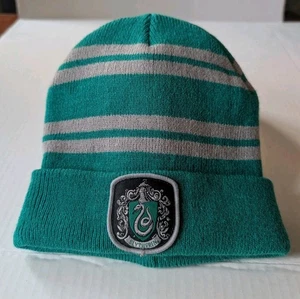 Harry Potter Acrílico Slytherin Gorro OS Juvenil (6-14 Años) ~ Verde y Gris - Imagen 1 de 5