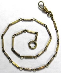 Catena per orologio da tasca 13" Speidel 1/10 riempita in oro 14k - Vintage - Foto 1 di 3