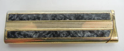 Isqueiro vintage Flamex cinza mármore e aparência dourada C-273 - Imagem 1 de 4