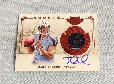 JAKE LOCKER 2011 Panini NFL Plates & Patches - RPA Rookie Auto #182/299 TITANS - Image 1 of 2