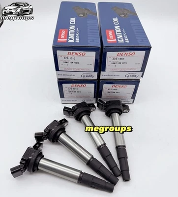 4Pcs Denso 673-1310 Ignition Coils For Toyota Corolla Prius 1.8L 90919-02258 - Image 1 of 4