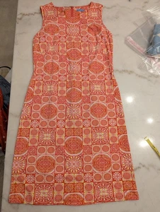 J.McLaughlin Catalina Stoff ärmellos Etuikleid Small rosa Paisley neu ohne Etikett  - Bild 1 von 5