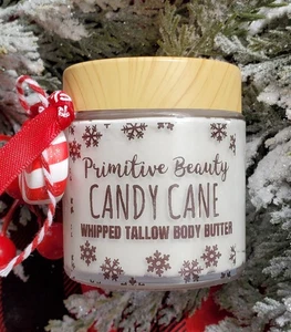 Primitive Beauty Grasgefütterte geschlagene Talg-Körperbutter * Zuckerstange * Duft 4 Oz. - Bild 1 von 7