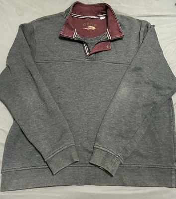 Orvis Signature Quarter 1/4 Zip Sweater Size XL Pullover Gray - Image 1 of 4
