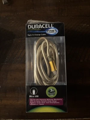 Duracell Rechargeable Sync & Charge Cable 3ft Model LE2116 - Image 1 of 2