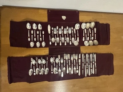 De colección Barbara 1931 Art Deco Wm. Juego de 50 placas de plata A. Rogers Oneida Foto 1 de 4