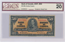 Canada 50 Dollars 1937 BC-26b Gordon-Towers BH0335111 - BCS 20 Very Fine