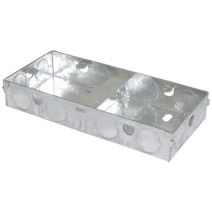 Doppel Dual 25 mm verzinktes Metall Backbox für Dual Unterputzschalter & Buchse, DB25 - Bild 1 von 3