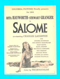 SALOME movie advertisement Rita Hayworth PRINT AD 1953 Columbia Pictures vintage - Picture 1 of 3