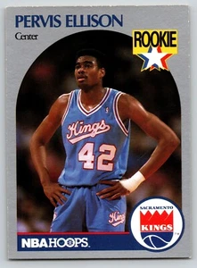 Tarjeta de baloncesto 1990-91 NBA Hoops #257 Pervis Ellison novato Sacramento Kings - Imagen 1 de 2