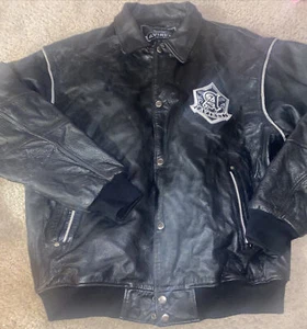 AVIREX Patch Leather Stadium Jumper Jacket Blouson Men's XXXXL Japan - Picture 1 of 8