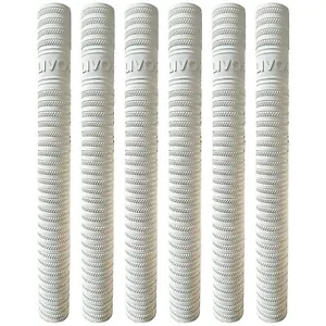 White Ring Texture Soft Cricket Bat Grip Long Size Handle White, Pack of 6 US - Picture 1 of 3