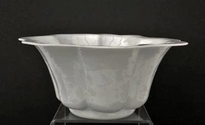 Antiguo cuenco grande de vidrio de Pekín de la dinastía Qing china siglo XIX Foto 1 de 4