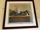 MILDRED SANDS KRATZ FRAMED, SIGNED NUMBERED PRINT "DECOY AND DAISIES" WATERCOLOR