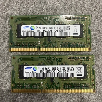 Samsung M471B5773CHS-CH9 4GB Kit 2x2GB  Pc3-10600 Ddr3-1333Mhz 1RX4 N-Exc - Image 1 of 3