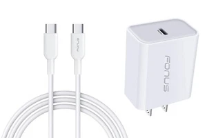 20W PD Home Charger Fast Type-C 6ft Long Cable Quick Power for Smartphones - Picture 1 of 7