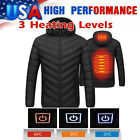 Unisex USB Electric Heated Jacket Winter Warm Heating Warmer Hooded Coat Thermal